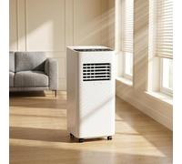 HUANQIN Climatiseur Mobile 12000 BTU, Air Conditionneur Portable sans Installation, Télécommande Numérique, Mode Nuit, 3 Vitesses de Ventilation, Kit d'Évacuation Fenêt, Style 1, 5000 BTU
