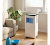 HUANQIN Climatiseur Mobile 12000 BTU Réversible, 3 Vitesses de Ventilation avec Télécommande et Minuterie, Mode Nuit Silencieux, Kit d'Évacuation Fenêtre Inclus pour Pi, Style 2, 12000 BTU