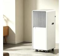 HUANQIN Climatiseur Mobile 4-en-1 Réversible Inverter Froid 2600W Chauffe, Déshumidification Ventilation Télécommande Filtre Anti-Poussière roulettes 360, Q8