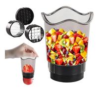 HUANR 2 en 1 Coupe de Légumes et de Fruits, Détachable Trancheuse de Fraises, Coupe Pomme Avec Couvercle de Protection, Utilisé pour les Fraises, les Bananes, les Raisins et les œufs