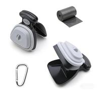 HUANR Ramasse Crotte pour Chien avec des Sacs Poubelles, Portable Poop Scoop, Évolutif Pince a Crotte de Chien, Gris, Utilisé pour Ramasser Les Excréments de Chiens et de Chats