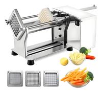 HuanSebesity Coupe-Frites électrique Commerciaux 60 W,Domestique Portable Machine à Frites Coupe-Frites avec Lame De 6/9/13 Mm 6 Mm,9 Mm,13 Mm,Prise UE 220v