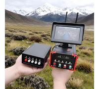 HuanSebesity Détecteur Métaux Professionnel,Détecteur Métaux Souterrain,Portée Recherche Max 99m,Profondeur Détection Max 16m, avec écran LCD,Détecteur Trésors pour Or Argent Cuivre Red