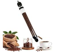 HuanSebesity Distributeur Mural pour Céréales Et Aliments Secs Black-42cm | Distributeur De Grains De Café (Acier Inoxydable Et Tube En Verre),Pour La Maison Ou Les Cafés Stockage De Grains De Café