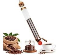 HuanSebesity Distributeur Mural pour Céréales Et Aliments Secs Copper-140cm | Distributeur De Grains De Café (Acier Inoxydable Et Tube En Verre),Pour La Maison Ou Les Cafés Stockage De Grains De Café
