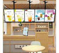 HuanSebesity Mince à Clipser avec Lumière LED,Présentoir Publicitaire éclairé Suspendu avec Poteau Télescopique/Poteau Fixe,Caisson Lumineux LED(60 * 80cm) 50 * 80cm