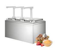 HuanSebesity Pompe Distributrice de Sauce,Distributeur Condiments en Acier Inoxydable pour Presser Facilement La Sauce, Distributeur de Sauce 2l avec Pompe Quantitative Et Base 3Pumps2L