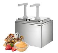 HuanSebesity Pompe Distributrice de Sauce,Distributeur Condiments en Acier Inoxydable pour Presser Facilement La Sauce, Distributeur de Sauce 2l avec Pompe Quantitative Et Base 2Pumps2L