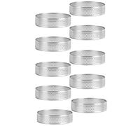 Huante Lot de 10 cercles à circulaires avec trous en acier 7 cm