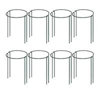 Huante Piquet de Support de Plantes, 8 Supports de Plantes de Jardin en MéTal Demi-Rond, Anneau de Support de Plantes de Jardin Vert, Bordure de Jardin
