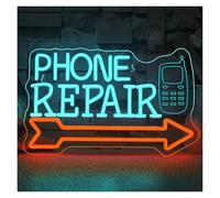 HUANTY d'Ambiance Apaisante Lampe Décoration Murale Au Néon pour Réparation De Téléphone Portable 33x47cm