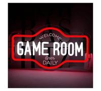 HUANTY d'Ambiance Apaisante Lampe Enseigne Au Néon Game Room pour Cybercafé, Salle De Jeux, Caverne d'homme, Chambre À Coucher, Décoration De Fête, Luminosité Réglable 45x25cm