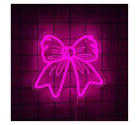 HUANTY d'Ambiance Apaisante Lampe Guirlande Lumineuse Au Néon Rose, Décoration Murale pour La Maison, Art Mural Tendance Rose, Alimentation USB 28cmх30cm