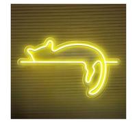 HUANTY d'Ambiance Apaisante Lampe Panneau Lumineux LED en Forme De Chat Décoration Murale pour Chambre À Coucher Maison Fête Mariage Anniversaire Chambre d'enfant Lampe USB 38cmx23cm(Ré)