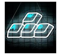 HUANTY d'Ambiance Apaisante Lampe Panneau Néon Clavier Accessoires De Jeu Lumière LED À Intensité Variable pour Salle De Jeux, Grotte, Chambre, Bureau, Décoration Murale, 40.6cmx27.8cm