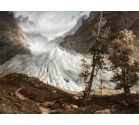 HUANTY Impressions sur toile d'art mural Paysage De Campagne D'hiver, Glacier, Neige, Cabane De Montagne, Affiche Vintage Sans Cadre, Peintures Sur Toile, Décoration D'intérieur(F,20x30cm)