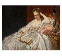 HUANTY Impressions sur toile d'art mural Portraits De Femmes De La Renaissance, Affiche Rétro Victorienne, Sans Cadre, Peintures Sur Toile, Art Mural, Photos, Décoration D'intérieur(N,40x60cm)