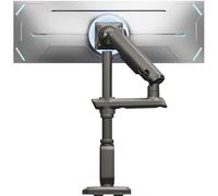 HUANUO Bras Ecran PC Robuste pour Moniteurs Ultra-Larges à 49 Pouces, Supporte 18 kg, Support Ecran PC Ultra-Large en Aluminium avec Hauteur Max 739 mm, Fixation Réglable, VESA Max 100 x 100 mm