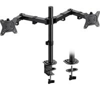 HUANUO Support Double Moniteur pour écrans 13-27 Pouces Bras avec 2 Options D'installation pour VESA 75/100