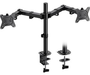 HUANUO Support Double Moniteur pour écrans 13-27 Pouces Bras avec 2 Options D'installation pour VESA 75/100