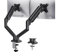 HUANUO Support Écran pc 2 Écran à 32 Pouces, Bras Écran pc Supporte Max 10 kg, Support Gaming Écran pc avec Réglable Hauteur/Inclinaison/Pivotement/Rotation, Norme VESA 75 mm ou 100 mm