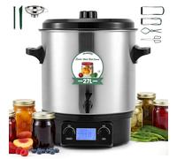 Huanyu 27L Bain-marie électrique avec écran LCD Machine de mise en conserve réglable en température et en durée avec outils de mise en conserve Parfait pour la conservation, les confitures