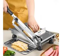 Huanyu Coupe fromage 1-55mm Epaisseur ajustable Coupe fromage pour bloc de fromage Trancheur alimentaire multifonctionnel pour beurre, pain, saucisse et légumes