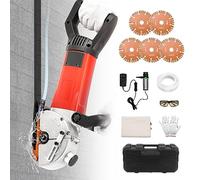 Huanyu Machine à rainurer les murs avec 5 lames de 133 mm Outil à rainurer les murs sans poussière avec pompe à eau améliorée Convient pour couper les briques, le sol et les barres d'armature