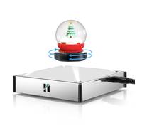 Huanyu Plateforme d'affichage à lévitation magnétique Scène rotative à 360° avec 4 lumières LED Scène de levage flottante à antigravité avec chargement de 300g