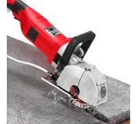 Huanyu Rainureuse électrique pour briques Puissance maximale 4000W, 7500rpm, Profondeur et largeur maximales 39mmx40mm, sans poussière avec pompe à eau 220V, 5pcs 125mm lames de scie pour béton marbre