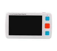 Huapa Loupe numérique Portable, Aide à la Lecture électronique, Zoom 4X-32X, poignée Pliable pour écran LCD de 5 Pouces pour Les Groupes malvoyants (Blanc)