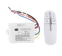 Huaqgu Interrupteur et récepteur à 3 voies - Télécommande - Pour lampes LED - Plafonniers - Interrupteur à distance - Noir - Interrupteur à bascule - Télécommande manuelle