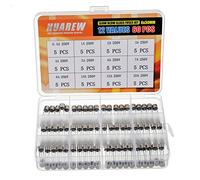 HUAREW 12 valeurs 60 pièces 6x30 mm fusible en verre à fusion lente 0,24x1,18 pouces 250 V tension T 0,5 1 2 3 4 5 6 7 8 10 15 20 A ampli Kit de classification