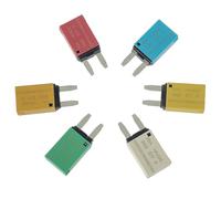 HUAREW 12V Disjoncteur de Fusible à Réarmement Auto E71 E77 Fusible à Réarmement, T1 Mini Lame ATM Disjoncteur 5A 10A 15A 20A 25A 30A (mixte 6pack)