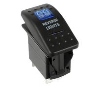 HUAREW 12V Interrupteur à Bascule, 5 broches Rocker Switch Blue LED lamp Commutateur, pour voiture barre camion Train (Reverse Light)