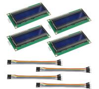 HUAREW 4 x Module d'Affichage Bleu LCD 16x2 avec Interface I2C 2x16 Caractères de Couleur Blanche Compatible avec Arduino et Raspberry Pi