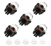 HUAREW 5 Pièces Ampoule Amorçage D'essence+5 Pièces Carburateur Capsule D'allumage Pompe, Ampoule de Carburant Pompe, Bulle D'huile de Carburateur, pour Stihl/Weed Eater/McCulloch/Ryobi Echo