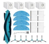 HUAREW Accessoires pour Cecotec Conga 7490 Immortal/ 8290 Immortal Ultra Power Home Genesis X-Treme, 1 Brosses Principales, 6 Brosses Latérales, 4 Filtres, 4 Serpillières, 4 Sacs d'aspirateur