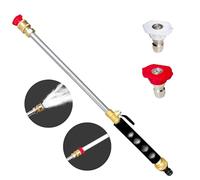 HUAREW Buse de jet pour tuyau d'arrosage, comprend 2 buses haute pression et connecteurs rapides,des outils de nettoyage haute pression Hydro Jet pour le Lavage de Voiture Fenêtre, Arrosage du Jardin