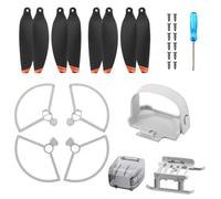 HUAREW Drone Accessoires pour DJI Mini 4K/Mini 2 SE/Mini SE/Mini 2 | 8 Hélices, 4 Protection D'hélice, 1 Support D'hélice, 1 Extensions de Train D'atterrissage,1 Protection pour Cardan