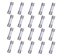 HUAREW F6.3AL250V 20 Pcs 5x20mm Fusible En Verre À Soufflage Rapide 6.3A 250V 0.2x0.78 pouce Fusible Temporisé (Paquet de 20 Pcs)