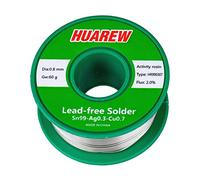 HUAREW HR990307 Sn 99-Ag 0,3-Cu 0,7 fil de soudure sans plomb avec colophane (0,8 mm, 60 g)