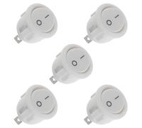 HUAREW Interrupteur à bascule ON/OFF KCD1 Mini-interrupteur à bascule rond SPST 2Pin Snap-in Latching avec fils pré-câblés AC 6A/250V 10A/125V, pour voiture bateau (5 pièces)