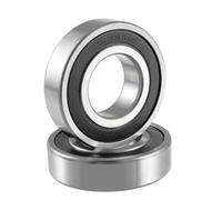 HUAREW Lot de 2 roulements à billes 6206-2RS scellés, Fabriqué en Acier à Roulements 30 mm x 62 mm x 16 mm, double joint en acier chromé, roulement à billes rainuré