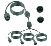 HUAREW Rallonge de guirlande lumineuse 72in, 1 à 3 Répartiteur de Guirlande Lumineuse avec Interrupteur à pied, 2 Broches Connecteur Guirlande Lumineuse Noel pour Rideau guirlande Lumière Extérieure