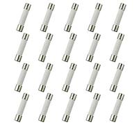 HUAREW T4AL250V 20 pièces 6x30 mm 0.24 x 1.18 pouces fusible à tube en céramique à fusion lente 4A 250V