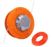 HUAREW Tête de bobine de rechange M10 x 1,25 mm FX-MS152 pour débroussailleuse automatique, Fil à gauche avec fil de 30 m x 2,4 mm(Orange)
