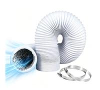 HUAREW Tuyau de Ventilation 150 mm × 2,5 m Tuyau d'Evacuation en PVC | Aluminium Gaine de Ventilation pour Extracteur d'Air, Climatisation, Sèche-linge, Hotte, Blanc