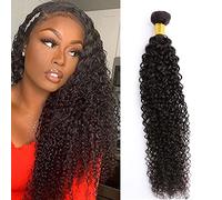 Huarisi 1 Bundle Brazilian Curly Human Hair Weave 26 inch Kinky Curly Hair Bundles Grade 8a Extensions de cheveux Humain Bouclé Remy Double Trame de Couleur Naturelle 100g a lot
