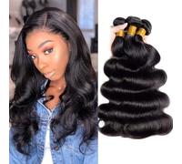 Huarisi 10A 3 Bundles Cheveux Humains Vague de Corps 10 12 14 pouces Tissage Ondule Naturel Body Wave Bundles Human Hair Weaves Extensions 300g Sew in Weaving